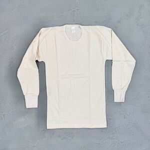 Vintage Deadstock Italian Military Wool & Cotton Blend Under Shirt Men's S